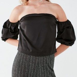 Urban Outfitters Medium Off-the-Shoulder Satin Blouse NWT